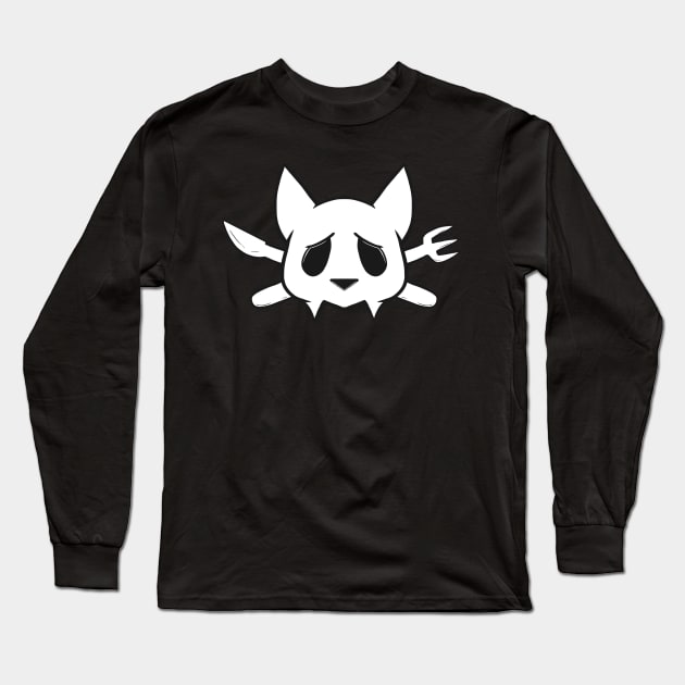 Skull Kitty Long Sleeve T-Shirt by FWartist